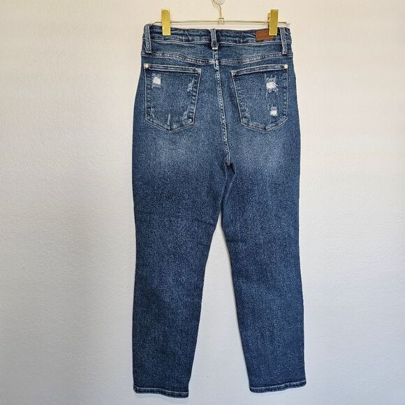 Judy Blue | Rainbow Embroidered Straight Leg High Rise Denim Jeans, Womens 30 - Picture 6 of 9